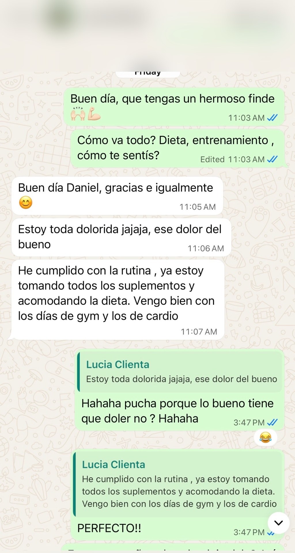 El check-in de un lunes cualquiera.