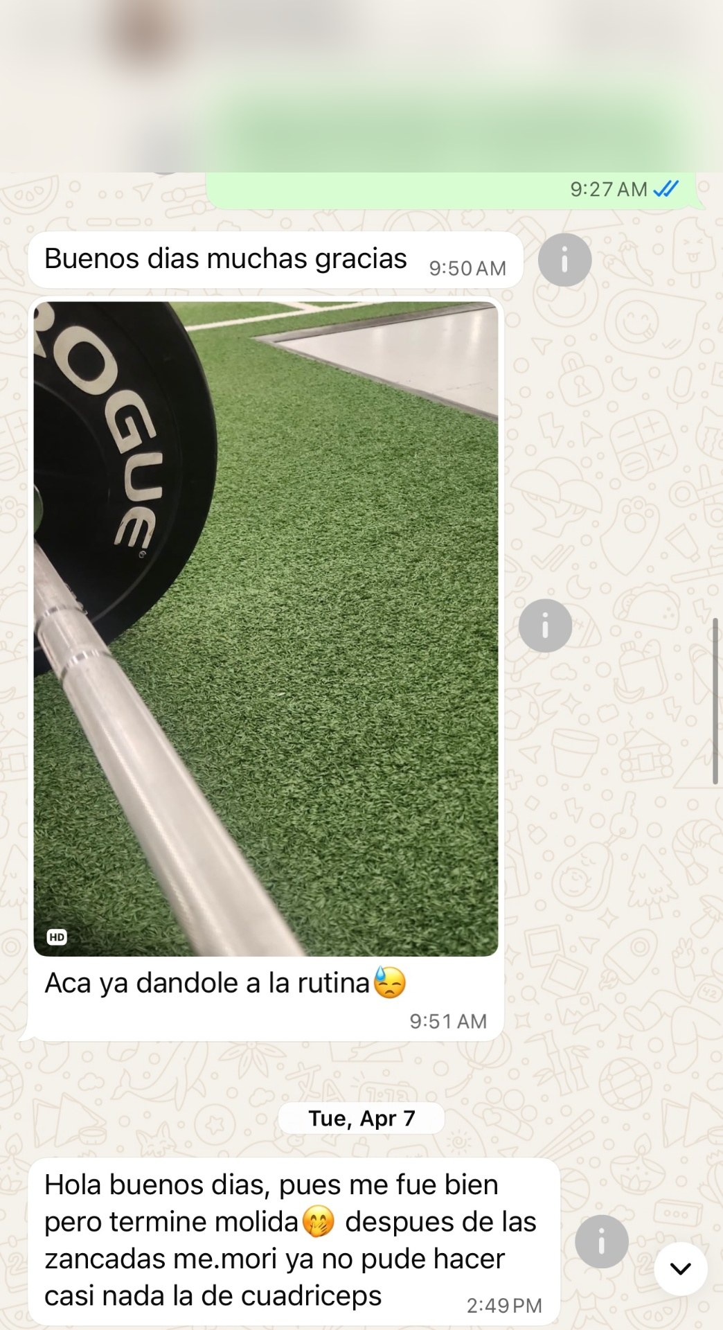 Feedback técnico después del entreno.